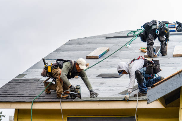 Professional Gutter Installation technician working in Oriskany, NY